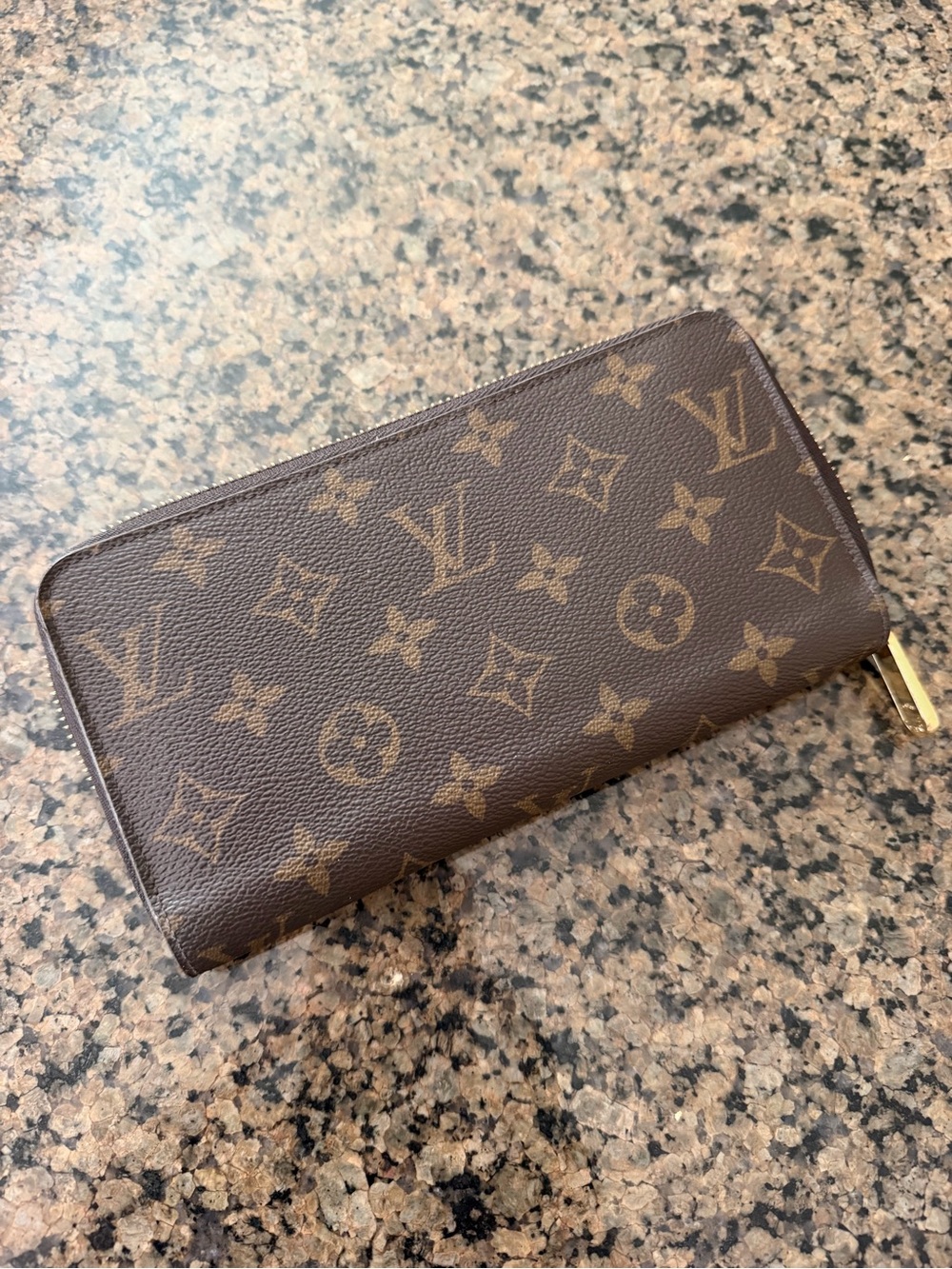 Louis Vuitton Monogram Continental Wallet in Brown and Gold